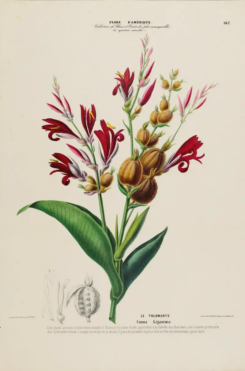 Flore d’Amérique, dessinée d’après nature sur les lieux Pl.167 av Etienne Denisse