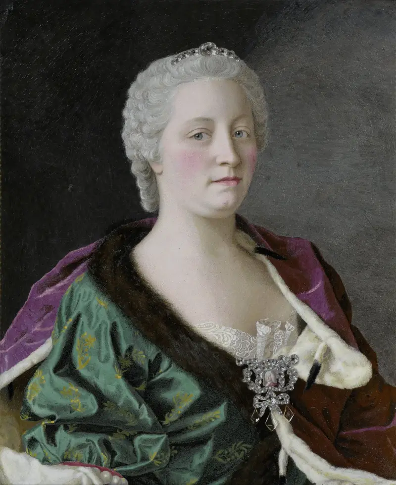 Maria Theresa, Archduchess of Austria, Queen of Hungary and Bohemia, and Holy Roman Empress av Jean-Etienne Liotard