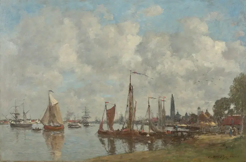 Antwerpen. Hamnen sedd från norra citadellet av Eugène Boudin