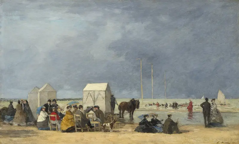 Badtid i Deauville av Eugène Boudin