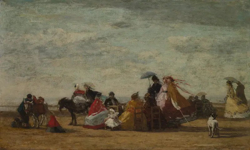 Strandscen av Eugène Boudin