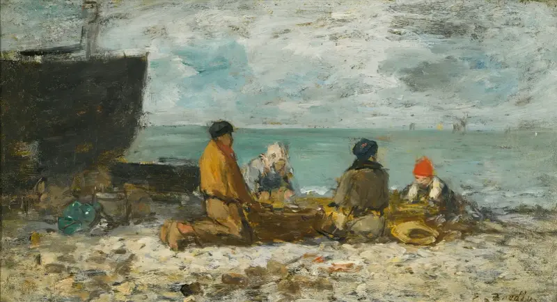 Berck. Stranden av Eugène Boudin