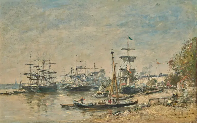 Bordeaux, hamnen av Eugène Boudin
