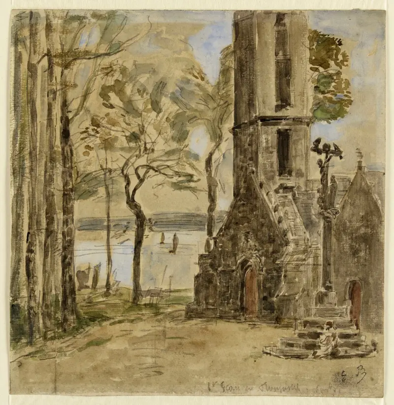 Bretagniskt kors av Eugène Boudin