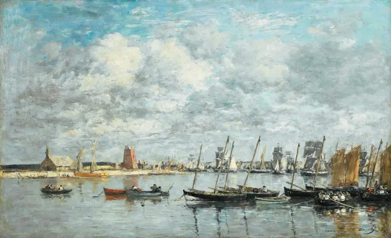 Camaret, Le Port av Eugène Boudin