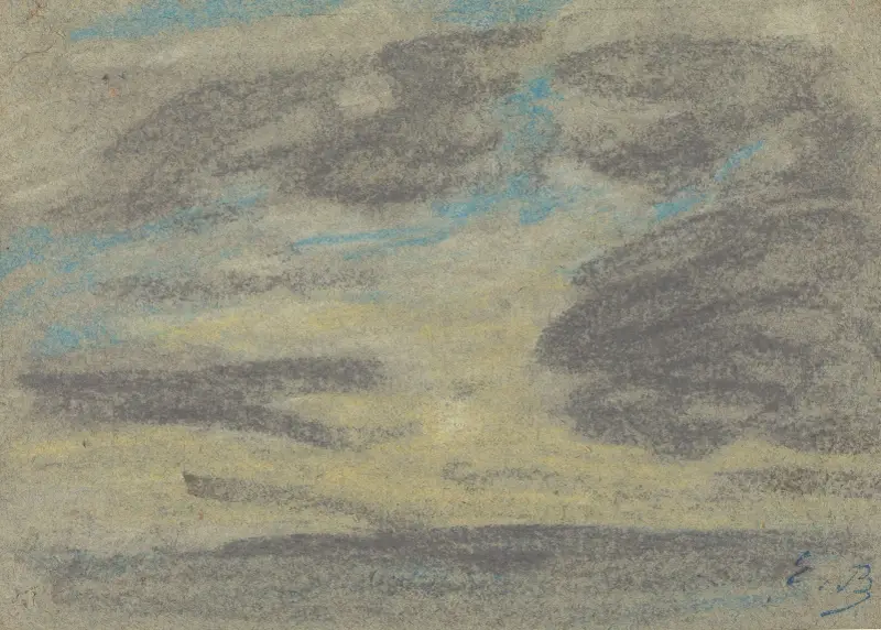 Moln över havet av Eugène Boudin