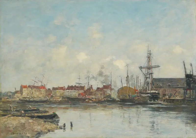 Dunkerque, den gamla bassängen av Eugène Boudin