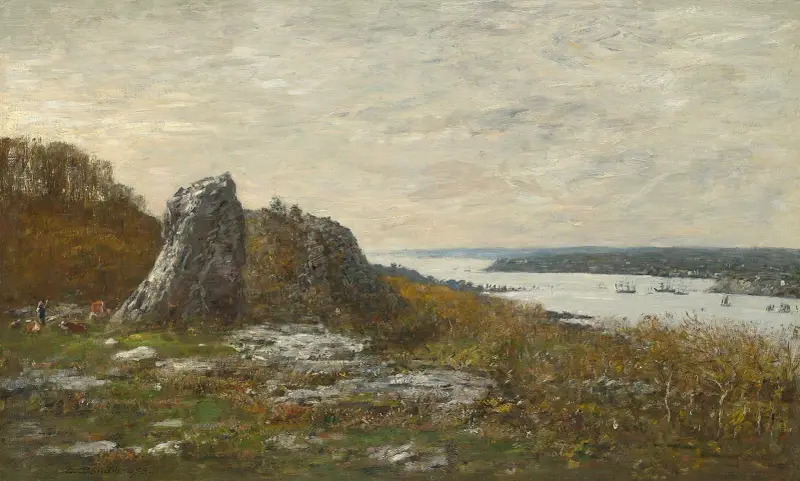 Omgivningar kring Brest, mynningen av Élorn av Eugène Boudin
