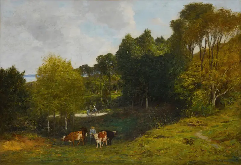 Omgivningar kring Honfleur av Eugène Boudin