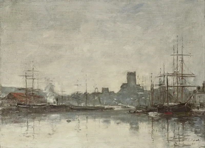 Fécamp, Le port av Eugène Boudin