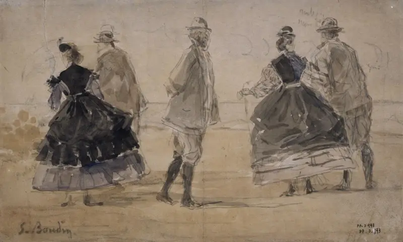 Grupp vid havet av Eugène Boudin