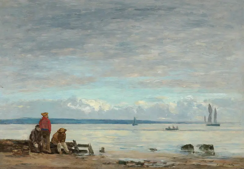 Honfleur. Fiskare på stranden av Eugène Boudin
