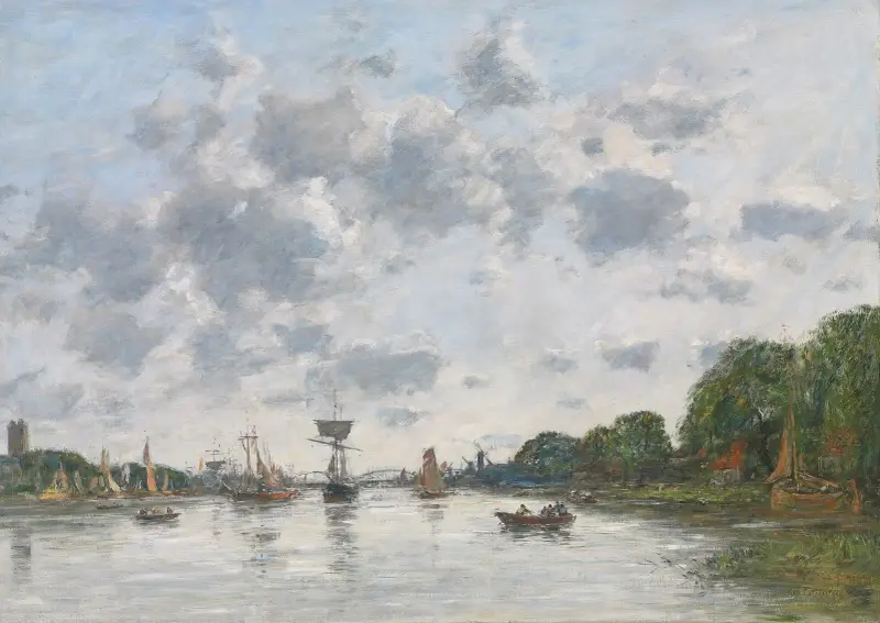 Maas vid Dordrecht av Eugène Boudin