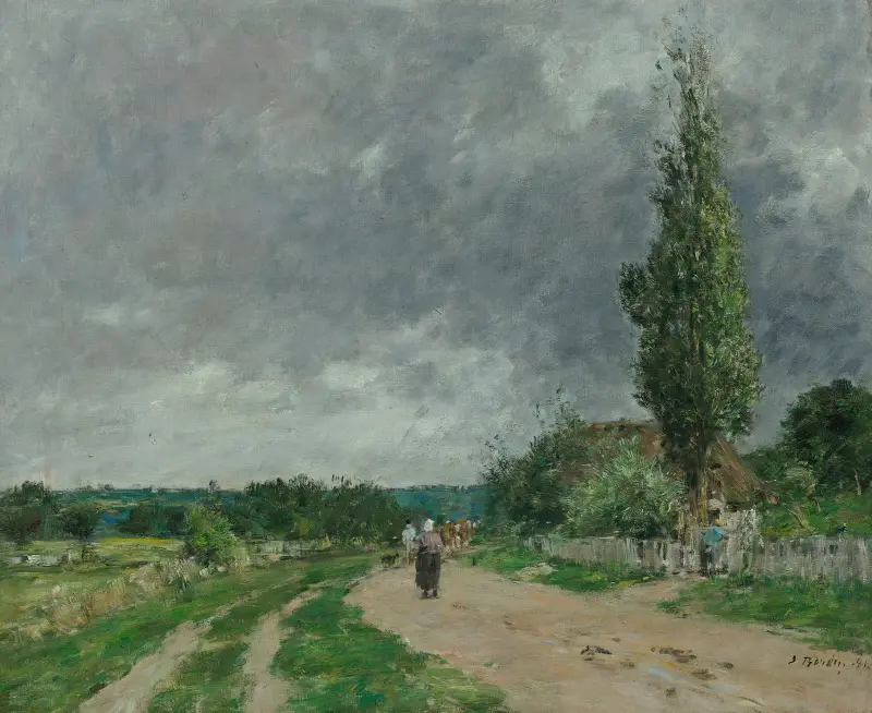 Vägen till Deauville av Eugène Boudin