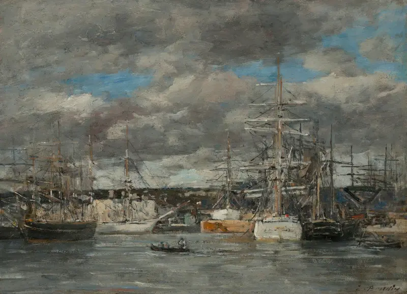 Vaubans bassäng i Le Havre av Eugène Boudin