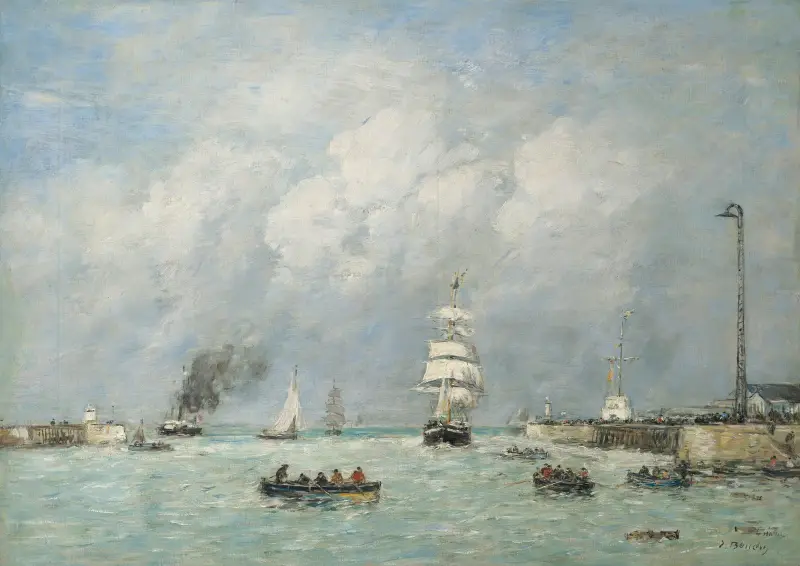 Le Havre, hamninloppet av Eugène Boudin