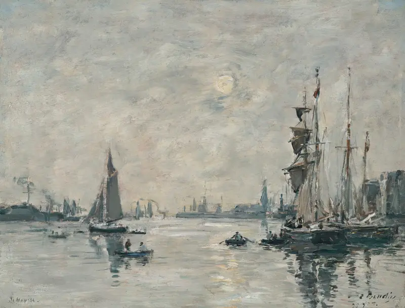 Le Havre. Förhamnen av Eugène Boudin
