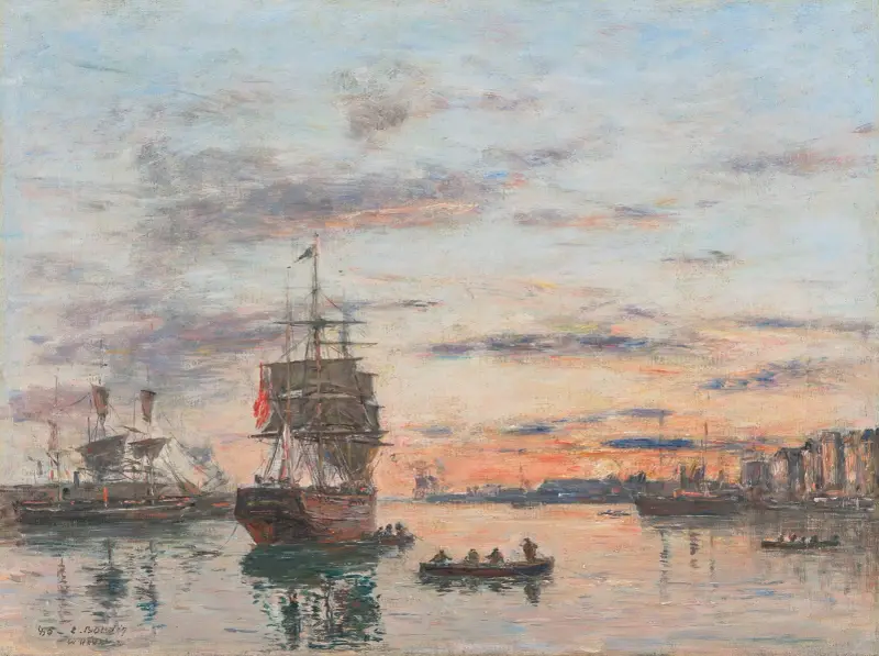 Le Havre. Förhamnen av Eugène Boudin