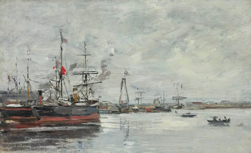 Le Havre. Le Port av Eugène Boudin