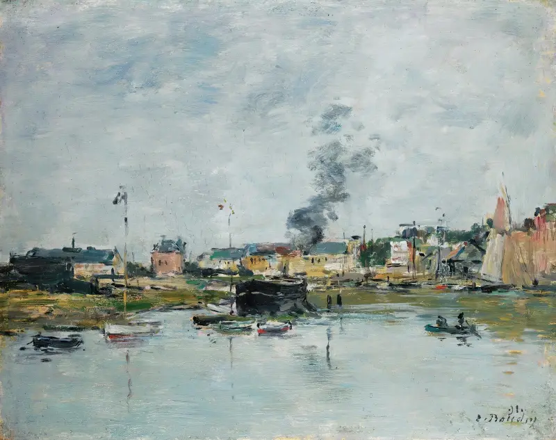 Le Port De Trouville av Eugène Boudin