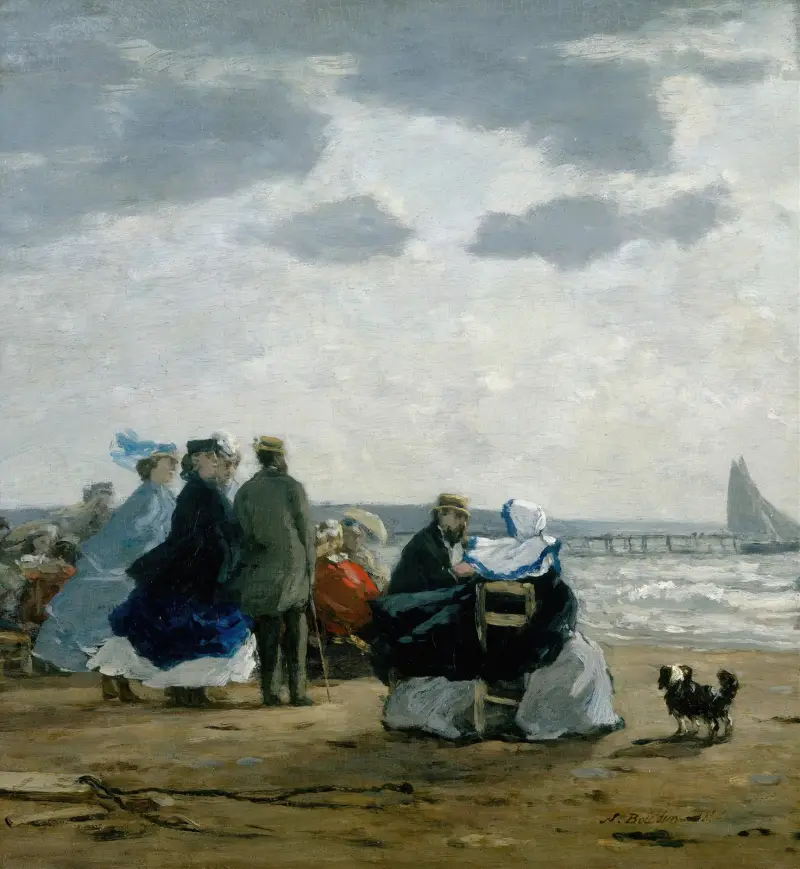 Am Strand von Dieppe von Eugène Boudin