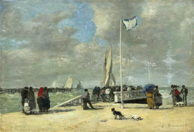 På bryggan av Eugène Boudin