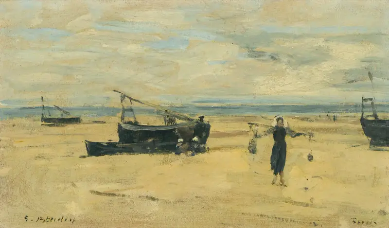 Strandade stränder av Eugène Boudin