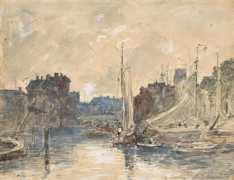 Rotterdams hamn av Eugène Boudin