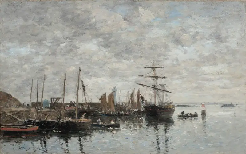 Portrieux, Le Port av Eugène Boudin