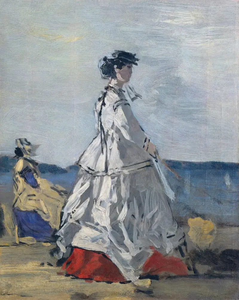 Prinsessan Pauline Metternich på stranden av Eugène Boudin