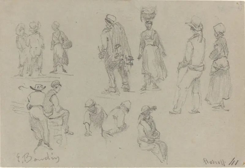 Lantliga figurer av Eugène Boudin
