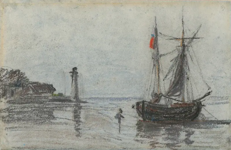 Rade, environs d’Honfleur av Eugène Boudin