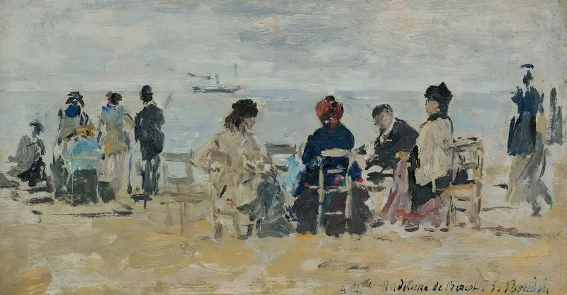 Strandscen av Eugène Boudin