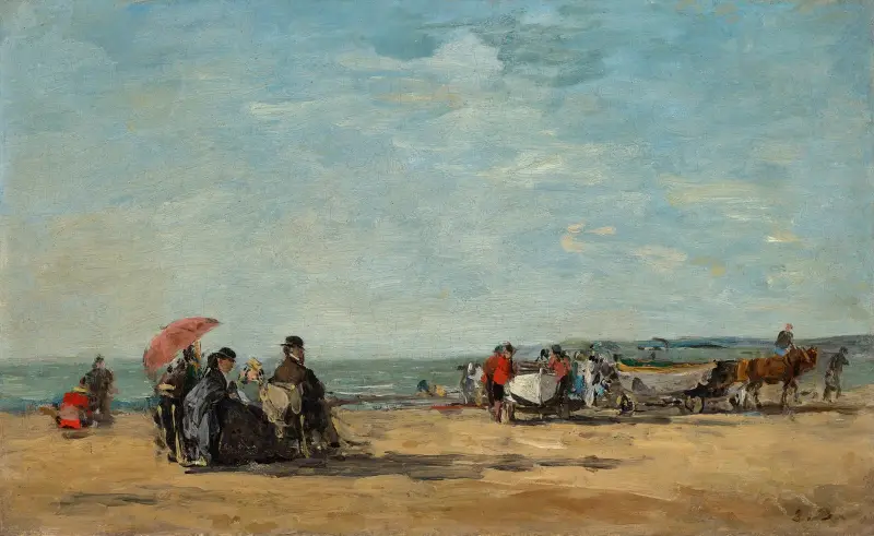 Strandscen av Eugène Boudin