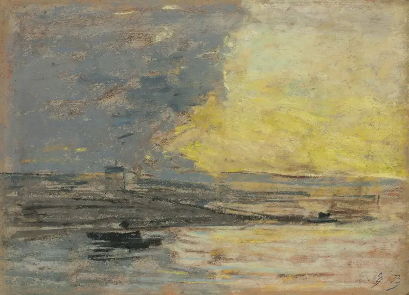 Seaside, Port of Honfleur av Eugène Boudin