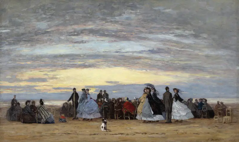 Stranden vid Villerville av Eugène Boudin