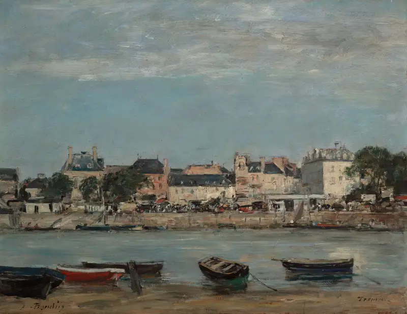 Hamnen i Trouville av Eugène Boudin