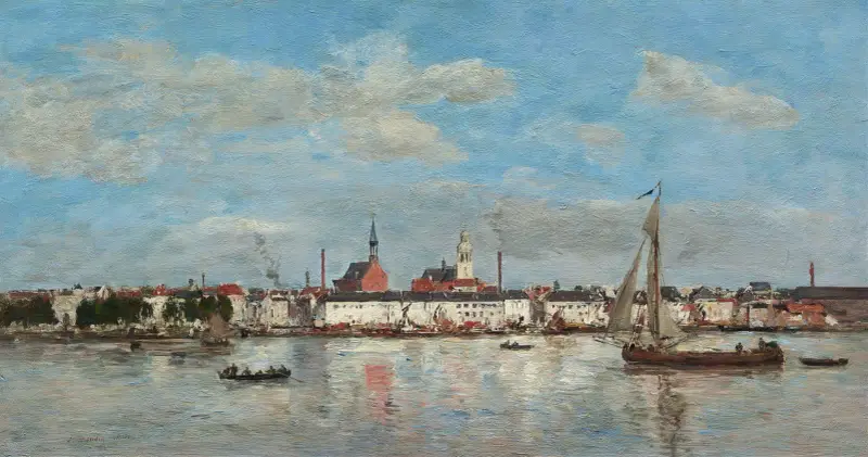 The Quay at Antwerp av Eugène Boudin