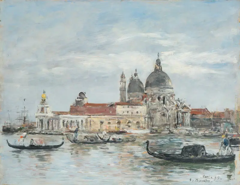 Venedig. La Salute. Tullhuset av Eugène Boudin