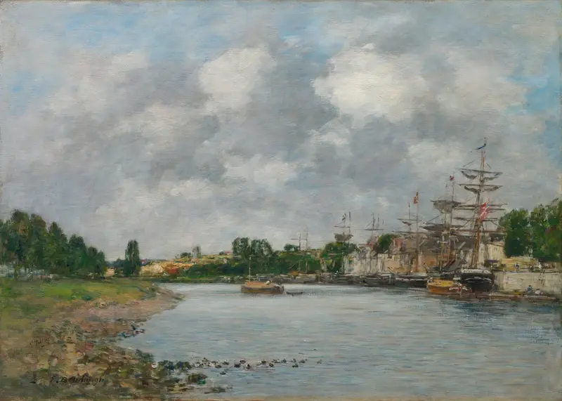 View of the Port of Saint-Valéry-sur-Somme av Eugène Boudin