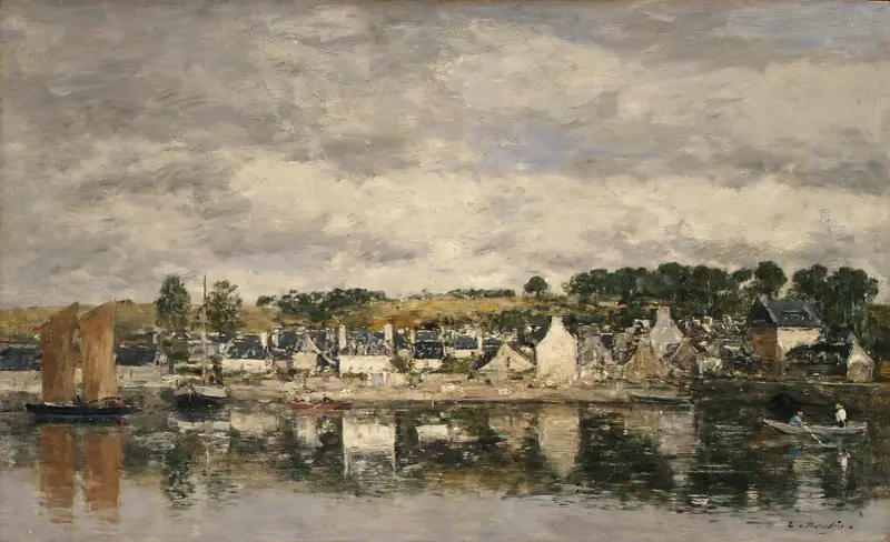 By vid en flod av Eugène Boudin
