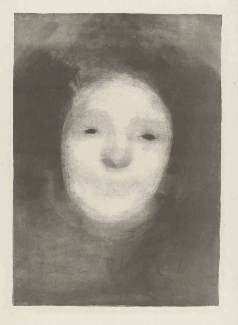 Etude de Femme ou Elise riant av Eugène Carriere