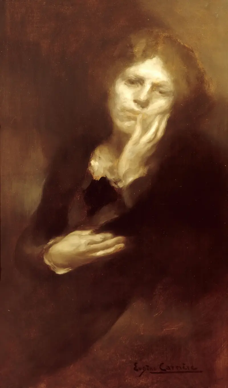 Fantine verlassen von Eugène Carriere
