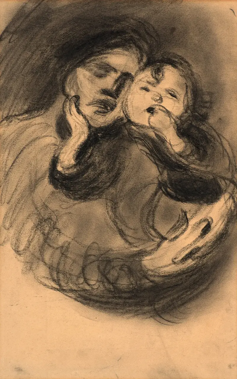 Mother and child av Eugène Carriere