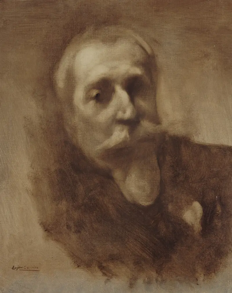 Porträtt av Anatole France (1844–1924), författare av Eugène Carriere