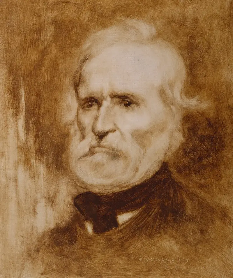 Porträtt av Auguste Blanqui (1805–1881), politiker av Eugène Carriere