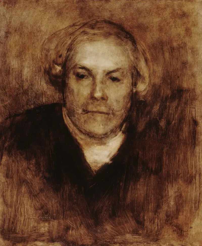 Porträtt av Edmond de Goncourt (1822–1896), författare av Eugène Carriere