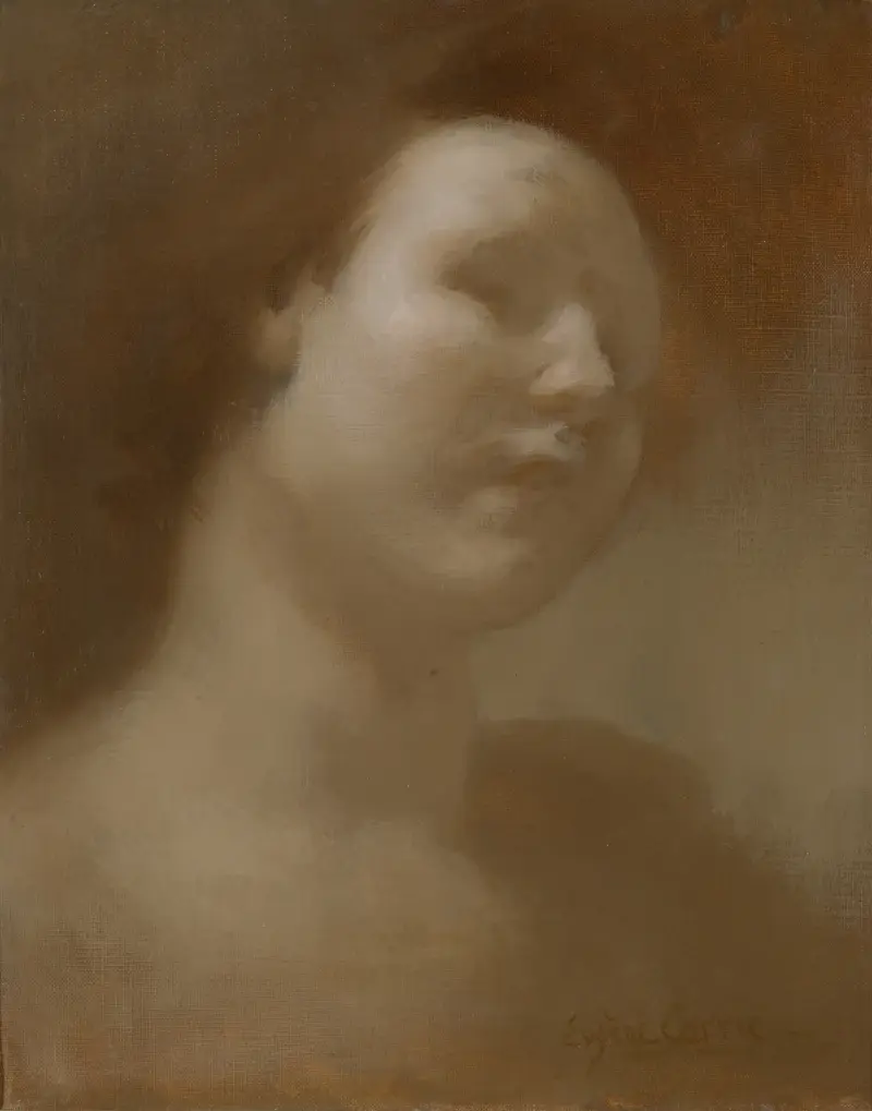 Portrait of a Girl av Eugène Carriere