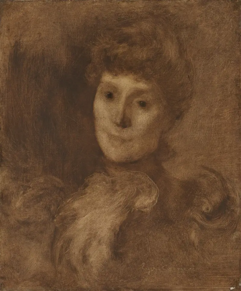 Portrait of a Woman av Eugène Carriere