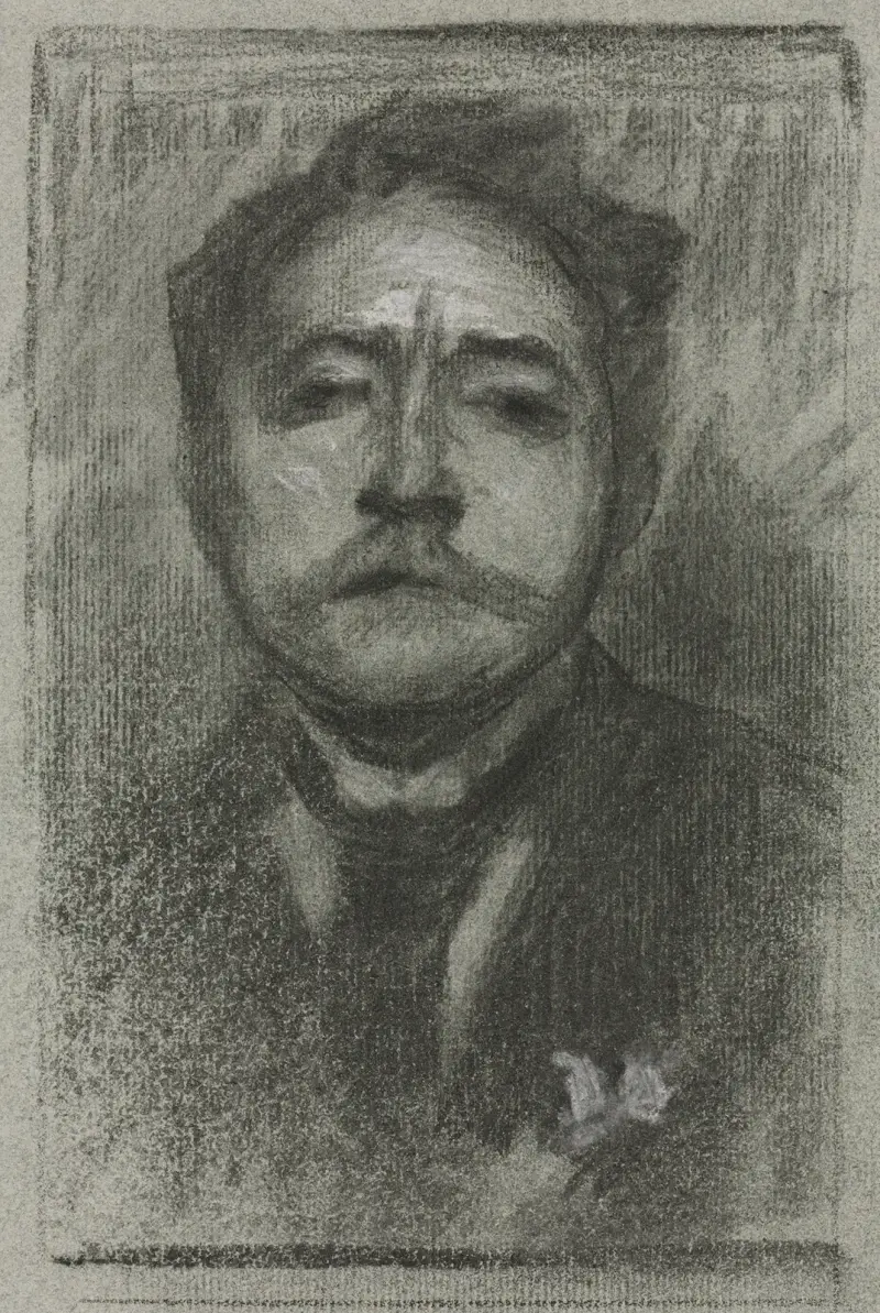 Porträtt av Jean Ajalbert av Eugène Carriere